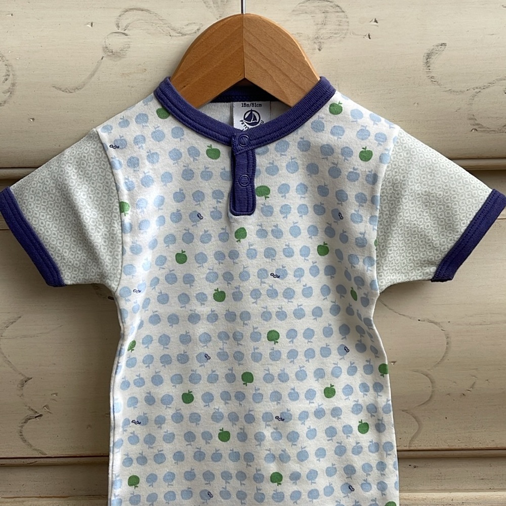 PETIT BATEAU APPLE ONESIE 18m